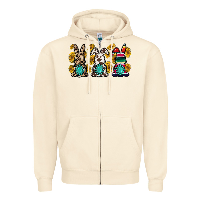 Western Bunny Zipper Hoodie by MaliasSmallBusiness | Teevron