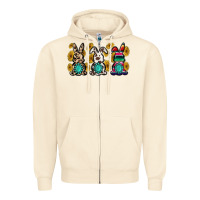 Sandshell western bunny Zipper Hoodie - MaliasSmallBusiness