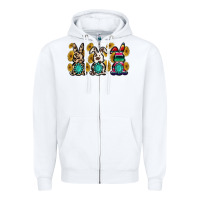 White western bunny Zipper Hoodie - MaliasSmallBusiness