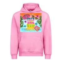 Fuchsia Pink here comes the sun Urban Hoodie - TumblerDesignByShophia