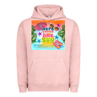Pigment Salmon here comes the sun Urban Hoodie - TumblerDesignByShophia