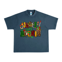 Midnight Navy jingle bell rockin Urban Heavy Tee - AdoDesignShop