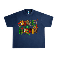 Navy jingle bell rockin Urban Heavy Tee - AdoDesignShop