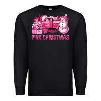 Black Pink Christmas Truck Premium Sweatshirt - BundleAndBundleShop