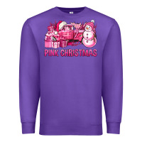 Purple Pink Christmas Truck Premium Sweatshirt - BundleAndBundleShop