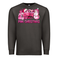 Smoke Pink Christmas Truck Premium Sweatshirt - BundleAndBundleShop