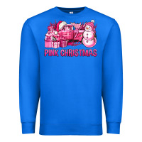 True Royal Pink Christmas Truck Premium Sweatshirt - BundleAndBundleShop