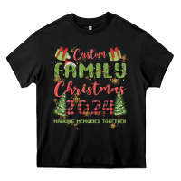 Black custom family christmas 2024 marking memories toge Heavy Core Tee - MaliasSmallBusiness