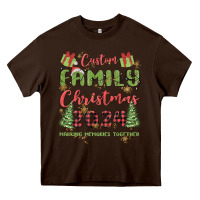 Chocolate Brown custom family christmas 2024 marking memories toge Heavy Core Tee - MaliasSmallBusiness