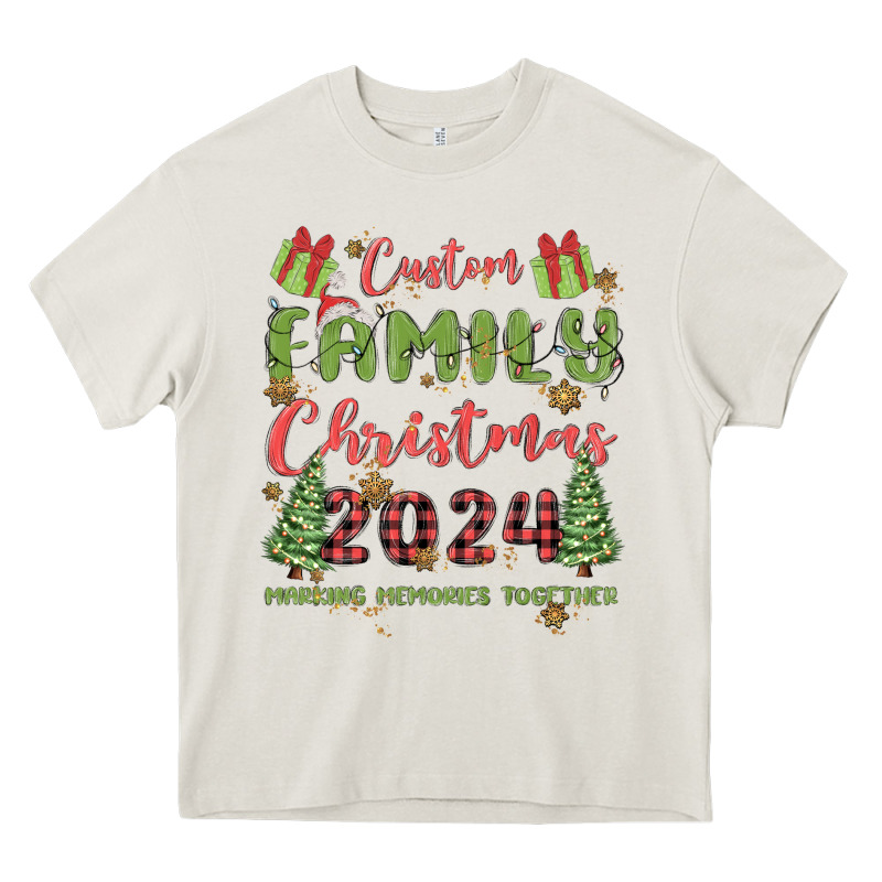 Custom Family Christmas 2024 Marking Memories Toge Heavy Core Tee by MaliasSmallBusiness | Teevron