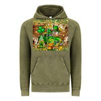 Vintage Olive St. Patrick's Day gnomies truck tumbler Vintage Hoodie - Neo Western