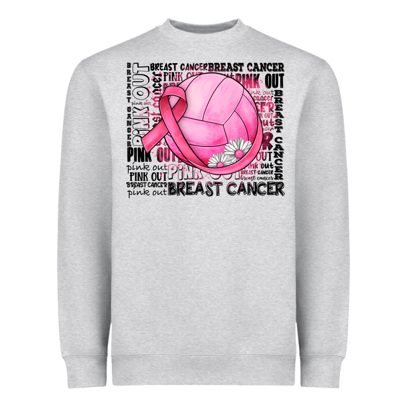 Breast Cancer Volleyball Heavyweight Sweatshirt by JahusDesignShop | Teevron