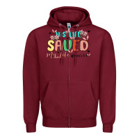 Burgundy his life saved my life Zipper Hoodie - MaliasSmallBusiness