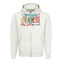 Oatmeal Heather his life saved my life Zipper Hoodie - MaliasSmallBusiness