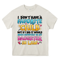 Cream i don't have a favorite child Heavy Core Tee - MaliasSmallBusiness