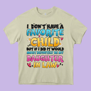 I Don't Have A Favorite Child Heavy Core Tee Designed By Maliassmallbusiness