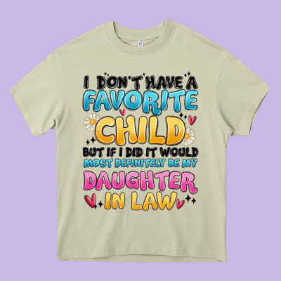 I Don't Have A Favorite Child Heavy Core Tee Designed By Maliassmallbusiness