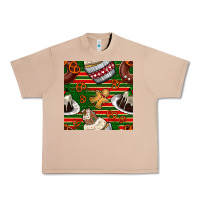 Burro christmas cake seamless pattern Urban Heavy Tee - BundleAndBundleShop