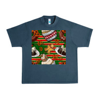 Midnight Navy christmas cake seamless pattern Urban Heavy Tee - BundleAndBundleShop