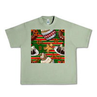 Oil Green christmas cake seamless pattern Urban Heavy Tee - BundleAndBundleShop