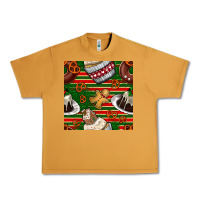 Peanut Butter christmas cake seamless pattern Urban Heavy Tee - BundleAndBundleShop