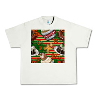 Pistachio christmas cake seamless pattern Urban Heavy Tee - BundleAndBundleShop