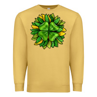 Antique Gold St. Patricks Sunflower With Clover Premium Sweatshirt - BundleAndBundleShop