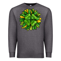Charcoal Heather St. Patricks Sunflower With Clover Premium Sweatshirt - BundleAndBundleShop