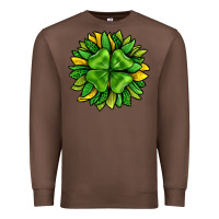 Chestnut St. Patricks Sunflower With Clover Premium Sweatshirt - BundleAndBundleShop