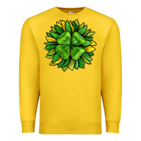 Lemon St. Patricks Sunflower With Clover Premium Sweatshirt - BundleAndBundleShop
