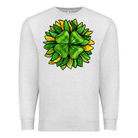 Oatmeal Heather St. Patricks Sunflower With Clover Premium Sweatshirt - BundleAndBundleShop
