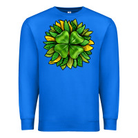 True Royal St. Patricks Sunflower With Clover Premium Sweatshirt - BundleAndBundleShop