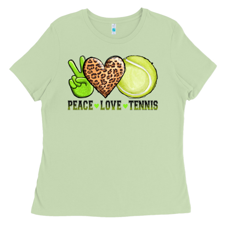 Peace Love Tennis Ladies Tee by AdoDesignShop | Teevron