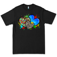 Black autism hearts Premium Tee - Zillion Design Studio
