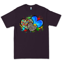 Plum autism hearts Premium Tee - Zillion Design Studio