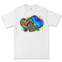 White autism hearts Premium Tee - Zillion Design Studio