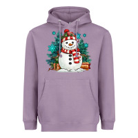 Lavender christmas snowman Heavyweight Hoodie - MaliasSmallBusiness