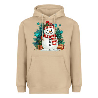 Mushroom christmas snowman Heavyweight Hoodie - MaliasSmallBusiness