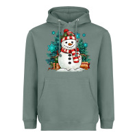 Sage christmas snowman Heavyweight Hoodie - MaliasSmallBusiness