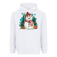 White christmas snowman Heavyweight Hoodie - MaliasSmallBusiness
