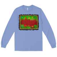 Colony Blue christmas lights background Long Sleeve Tee - AdoDesignShop