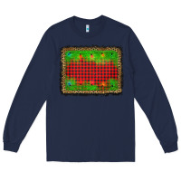 Navy christmas lights background Long Sleeve Tee - AdoDesignShop