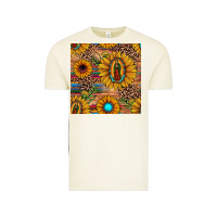 Vintage Arctic our lady of guadalupe sunflower  seamless pattern Vintage Tee - JahusDesignShop