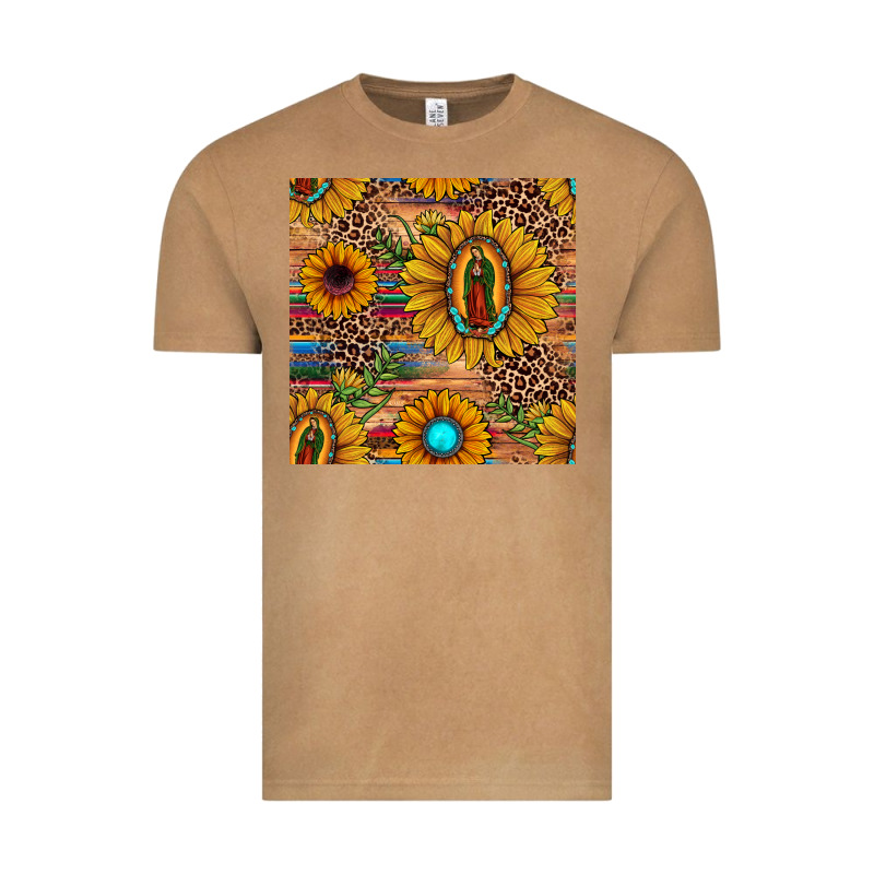 Our Lady Of Guadalupe Sunflower  Seamless Pattern Vintage Tee by JahusDesignShop | Teevron