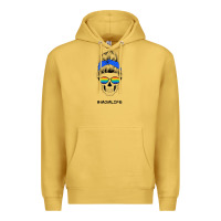 Antique Gold Blue Glitter Rainbow Mom Skull Premium Hoodie - Bettercallsaul