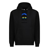 Black Blue Glitter Rainbow Mom Skull Premium Hoodie - Bettercallsaul