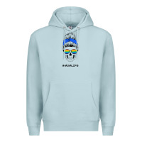 Blue Mist Blue Glitter Rainbow Mom Skull Premium Hoodie - Bettercallsaul