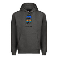 Charcoal Heather Blue Glitter Rainbow Mom Skull Premium Hoodie - Bettercallsaul