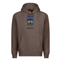 Coffee Blue Glitter Rainbow Mom Skull Premium Hoodie - Bettercallsaul