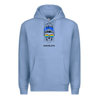 Colony Blue Blue Glitter Rainbow Mom Skull Premium Hoodie - Bettercallsaul